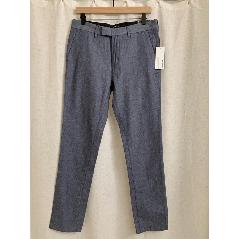 Frank & Oak Men's Slim Dress Pants in Heather Blue 31x32